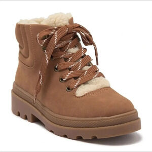 Nordstrom Chiara Faux Sherpa Lined Hiking Boots 9 New